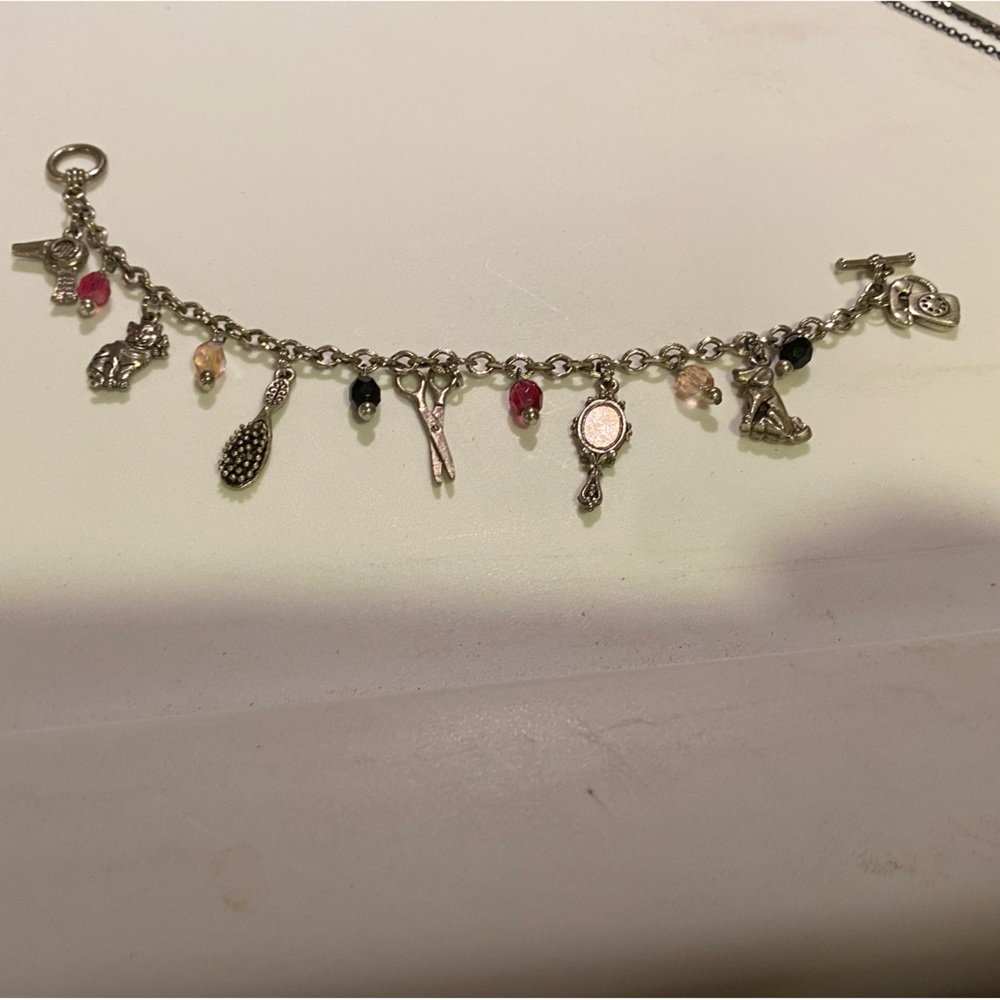 Silver charm bracelet